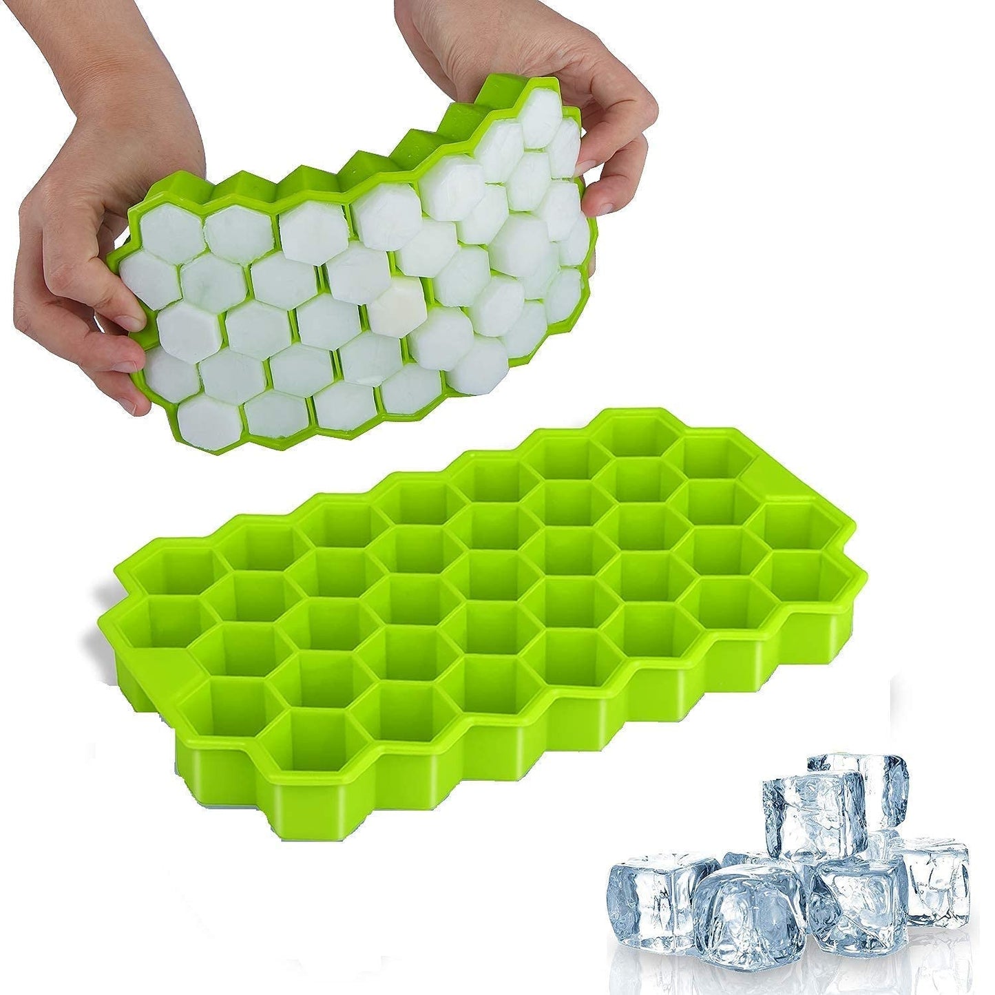 Quick Release Ice Cube Tray – No Twist, No Mess (Pack of 2) ❄️