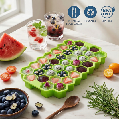 Quick Release Ice Cube Tray – No Twist, No Mess (Pack of 2) ❄️